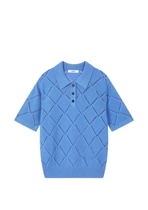 TOMBOY diamond jacquard knit - Blue