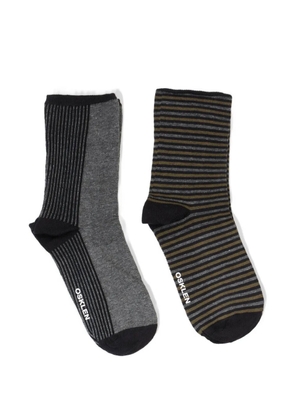 Osklen striped socks (set of two) - Grey