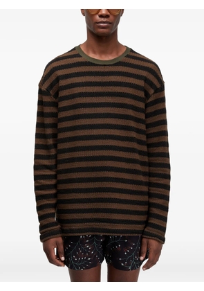 Osklen striped sweater - Brown