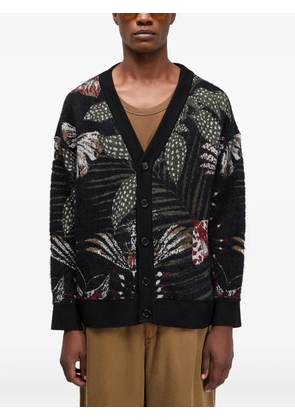 Osklen jacquard botanique cardigan - Black