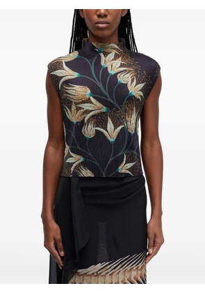 Osklen floral sleeveless blouse - Black