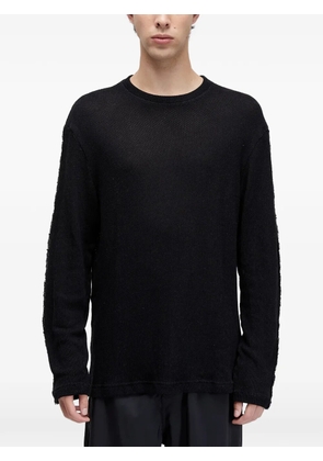 Osklen knit texture seam sweater - Black