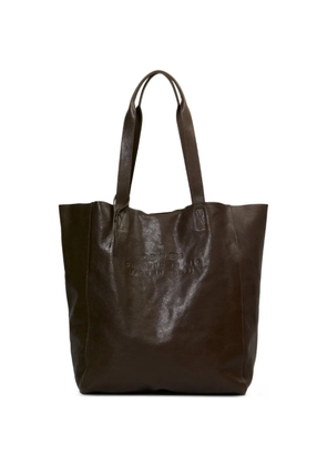 Osklen embossed leather tote bag - Brown