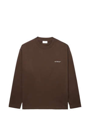 Off-White Diag-stripe long-sleeve T-shirt - Brown