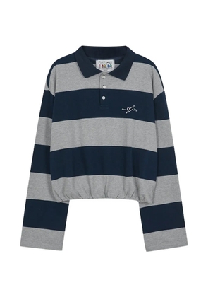 Marge Sherwood striped embroidered top - Blue