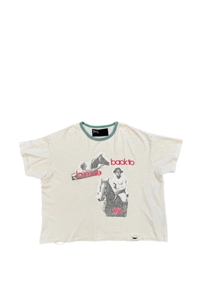 Paly Back To Life Ringer graphic-print T-shirt - Neutrals