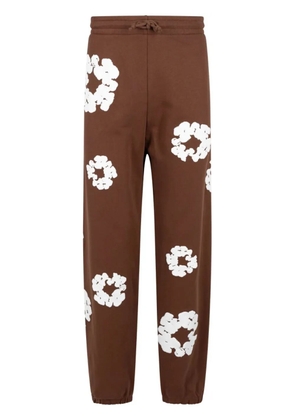 Denim Tears wreath-print track pants - Brown