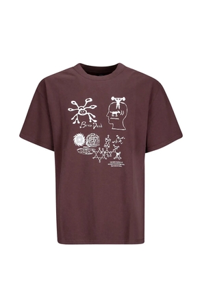 Brain Dead Ancient Knowledge printed T-shirt - Red