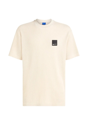 Karl Lagerfeld Jeans logo-plaque T-shirt - Neutrals
