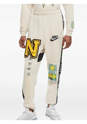 Nike patchwork track pants - White