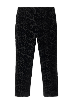 Burberry jacquard velvet trousers - Black