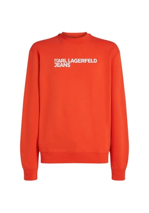 Karl Lagerfeld Jeans logo-print sweatshirt - Orange