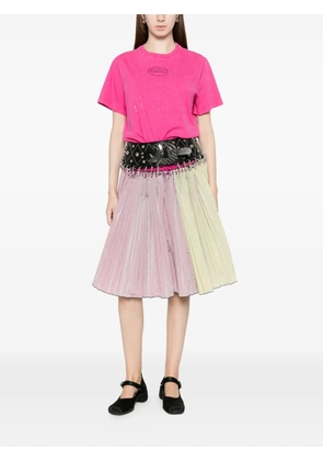 GANNI washed effect T-shirt - Pink