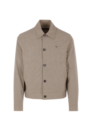 Prada check buttoned jacket - Neutrals
