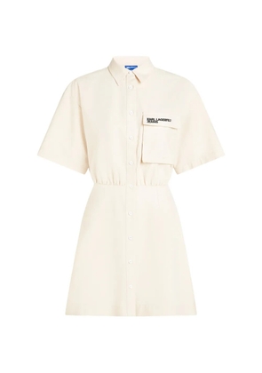 Karl Lagerfeld Jeans flap-pocket mini dress - Neutrals