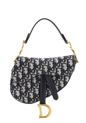 Christian Dior Pre-Owned Saddle Handbag Oblique Canvas Mini shoulder bag - Blue