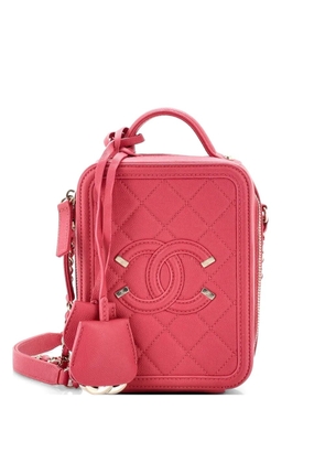 CHANEL Pre-Owned Filigree Vertical Vanity Case Quilted Caviar crossbody bag - Pink