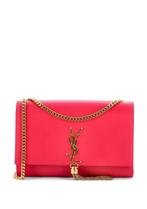 Saint Laurent Pre-Owned Classic Monogram Tassel Leather Medium crossbody bag - Pink