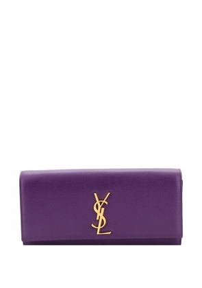 Saint Laurent Pre-Owned Classic Monogram Leather Long clutch bag - Purple