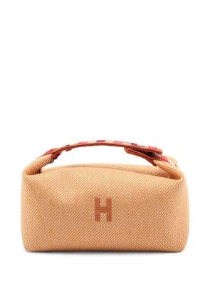 Hermès Pre-Owned 2020-2025 Small Wool Bride a Brac Au Carre Case vanity bag - Orange