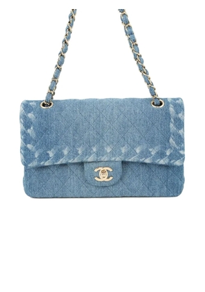 CHANEL Pre-Owned 2019 Medium Classic Washed Denim Double Flap shoulder bag - Blue