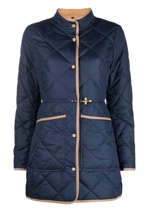Fay quilted fitted jacket - Blue