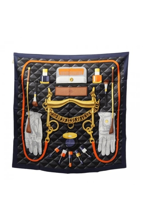 Hermès Pre-Owned 2020s Beaute Composee printed silk scarf - Black