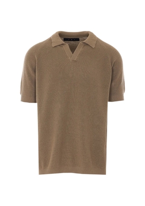 JG1 knitted V-neck T-shirt - Neutrals