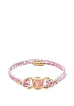 Louis Vuitton Pre-Owned 2024 Leather and Enamel LV Clic It Bracelet costume bracelet - Gold