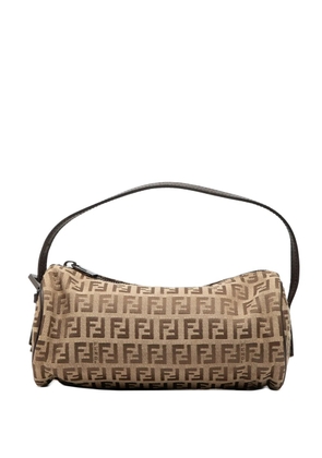 Fendi Pre-Owned 2000-2025 Zucchino Canvas Barrel Pochette handbag - Brown