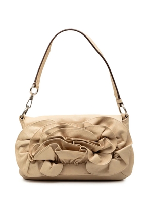 Saint Laurent Pre-Owned 2000-2012 Leather Nadja Rose Flap Bag shoulder bag - Brown