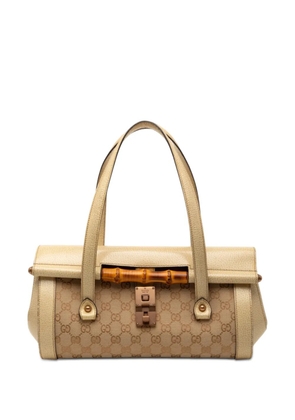 Gucci Pre-Owned 2000-2015 GG Canvas Bamboo Bullet shoulder bag - Brown