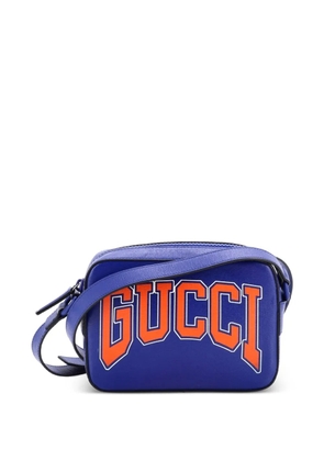 Gucci Pre-Owned NY Dragons Camera Crossbody Bag Printed Leather Small shoulder bag - Blue