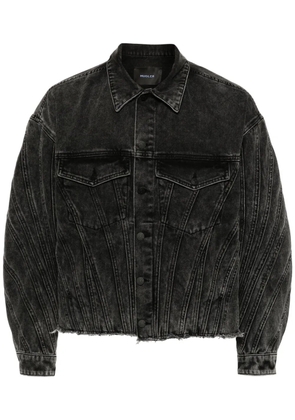 Mugler panelled denim jacket - Black