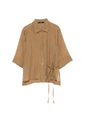 Seventy tie-waist shirt - Brown