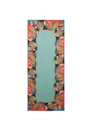ETRO floral paisley scarf - Blue