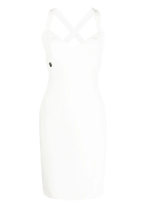 Philipp Plein silk mini dress - White
