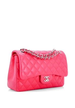 CHANEL Pre-Owned Classic Double Flap Bag Quilted Lambskin Jumbo shoulder bag - Pink