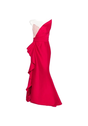 Marfil Barcelona embellished ruffled dress - Pink