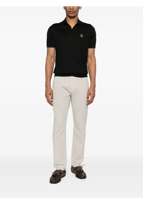 Brunello Cucinelli logo polo shirt - Black