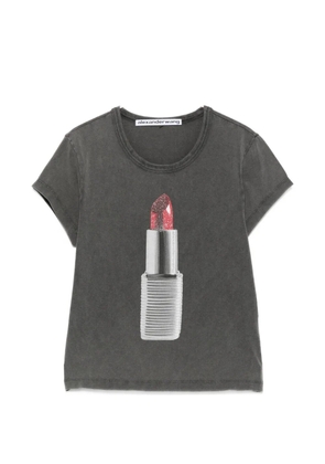 Alexander Wang lipstick-print T-shirt - Grey