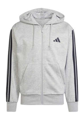 adidas stripe zip hoodie - Grey
