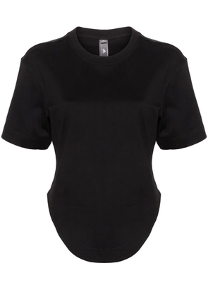adidas by Stella McCartney elasticated-waist organic-cotton T-shirt - Black