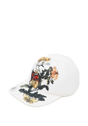 Undercover butterfly-print cap - Neutrals