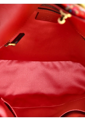Gucci Pre-Owned GG Marmont Flap Bag Matelasse Floral Jacquard Medium shoulder bag - Red