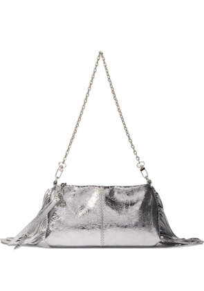 Maje Miss M fringed-embellishment clutch bag - Silver