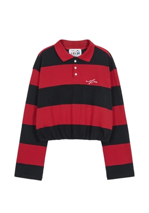 Marge Sherwood x Peanuts striped-pattern polo shirt - Red