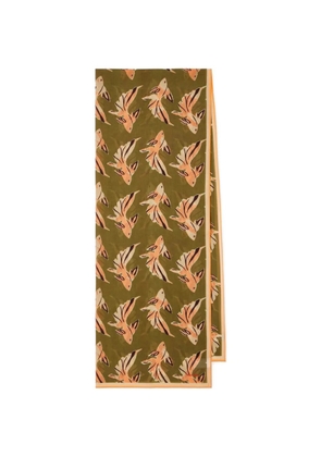 Paul Smith Le Peche Fish printed scarf - Green
