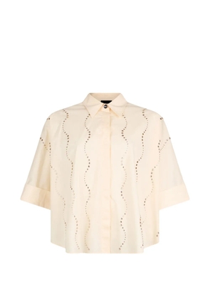 LIU JO bejewelled-appliqué shirt - Yellow