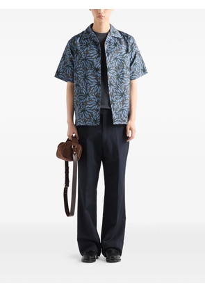 Prada printed cotton bowling shirt - Grey